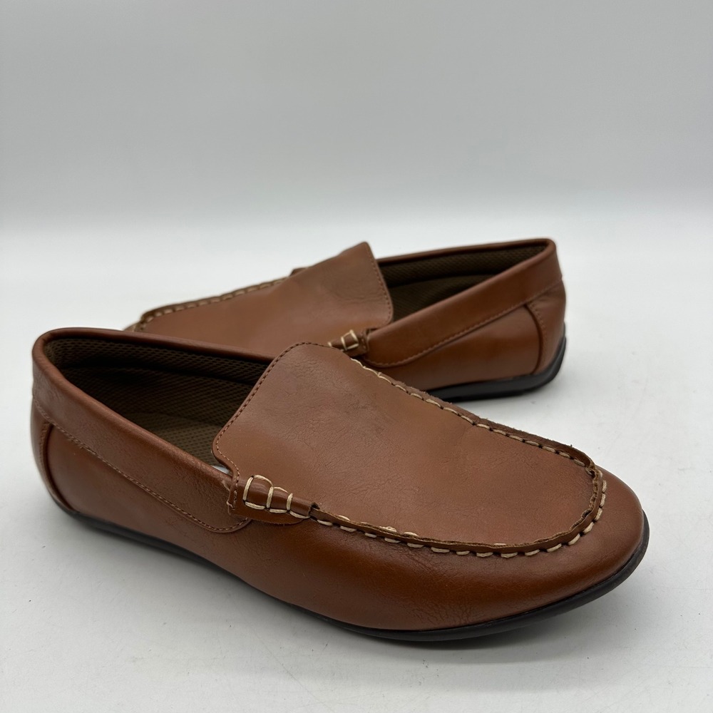 Steve Madden BCOM01M6 Bcompton Womens Size 5 Brown Cognac Slip On Driving Loafer